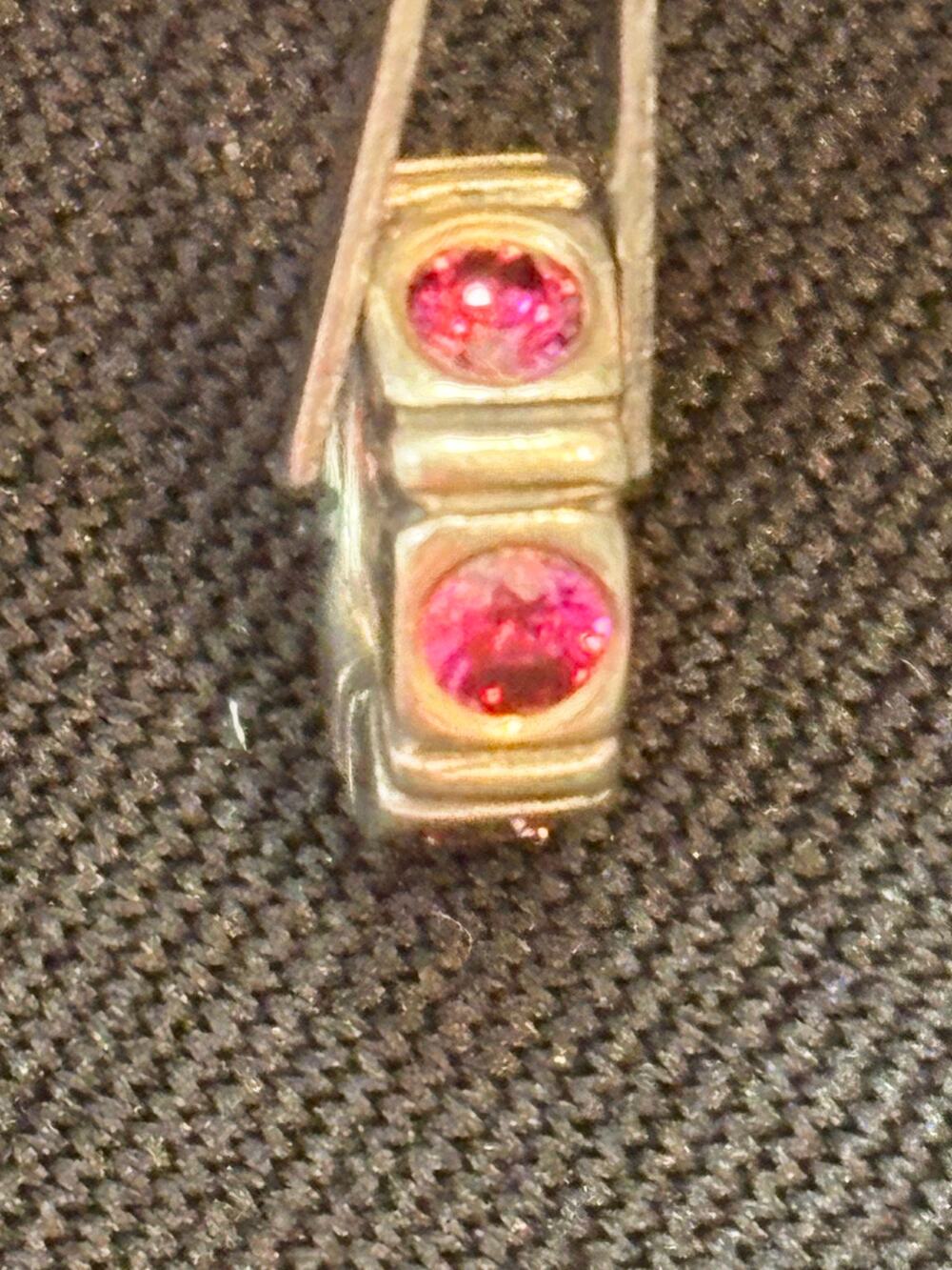 Pandora Pink CZ Spacer Charm Sterling Silver 925 ALE Clip Style